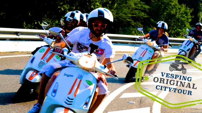 barcelona 4hour city highlights tour by vespa scooter