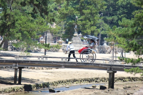 Miyajima: visite privée en pousse-pousse au sanctuaire d'ItsukushimaVisite complète de 60 minutes
