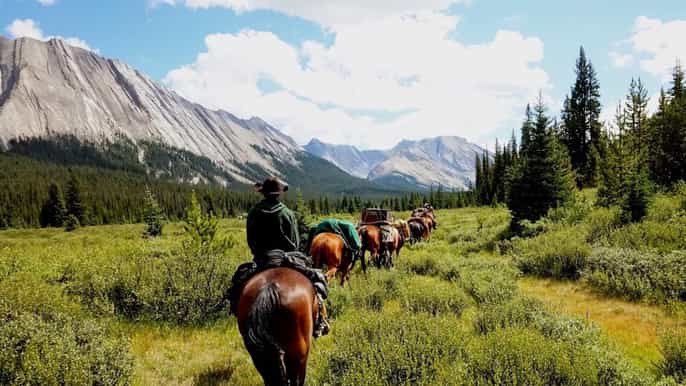canadian rockies combo helicopter tour and horseback ride