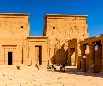 From Aswan: Philae Temple & Motorboat Tour to Nubian Village