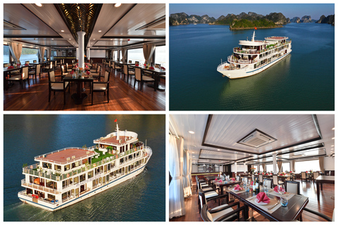 Vanuit Hanoi: 2-daagse Halong Sapphire-cruise en privébalkonDeluxe balkoncabine - tweepersoonsbed/twin - met vervoer