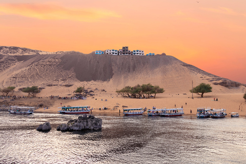 Van Aswan: Philae Temple & Motorboat Tour naar Nubian Village