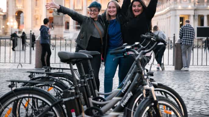 visite nocturne de vélo électrique de rome avec pizza