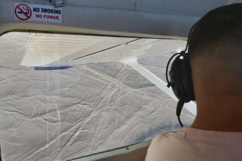 Nazca: vlucht over Nazca, Cerro Blanco en aquaduct van Cantalloc
