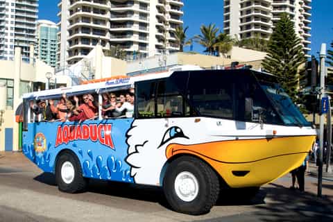 Gold Coast: Visite de la ville d'Aquaduck et croisière sur la rivière
