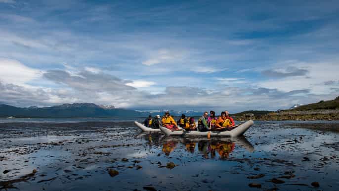 ushuaia gable island and penguin colony with canoeing