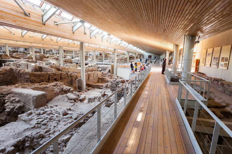 Akrotiri-Ausgrabungen & Roter Strand: Archäologische Bustour