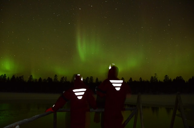 Rovaniemi: Ice Floating under Aurora Borealis