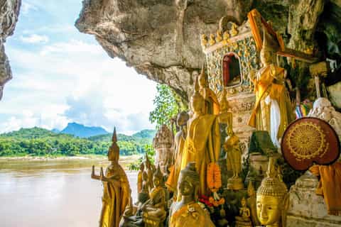 Pak Ou Caves, Whisky Village & Kuang Si Falls Day Trip