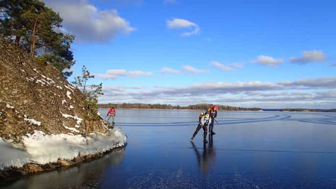 stockholm ice skating on natural ice