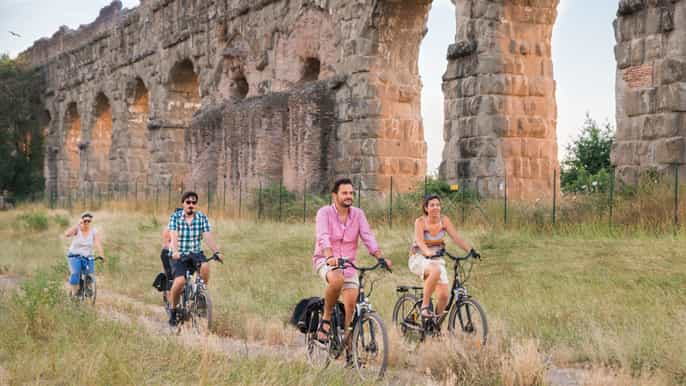 rome appian way and aqueducts park private bike tour