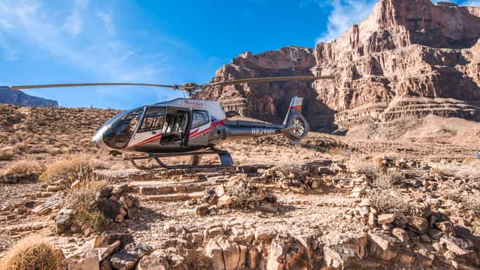 las vegas grand canyon west tour + helicopter boat ride