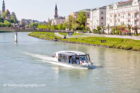 Salzburg: Boat Ride to Hellbrunn and Palace Visit