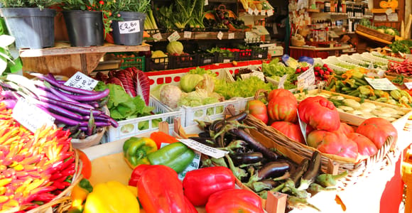 Markt in Civitavecchia, Kochkurs und Mahlzeit bei einem Einheimischen