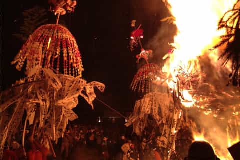 Nozawa: Full-Day Fire Festival & Snow Monkey Tour on Jan 15