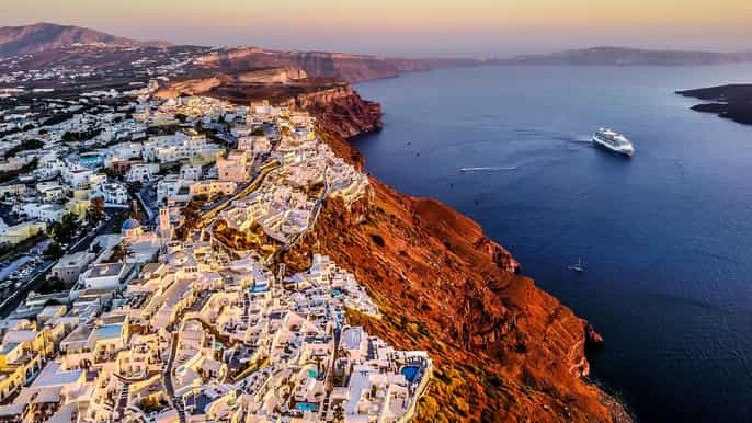 from rethymno port fullday trip to santorini