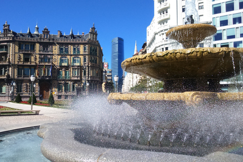 Bilbao: klassieke en moderne begeleide wandeltocht met PintxosBilbao: klassieke en moderne tour in het Spaans