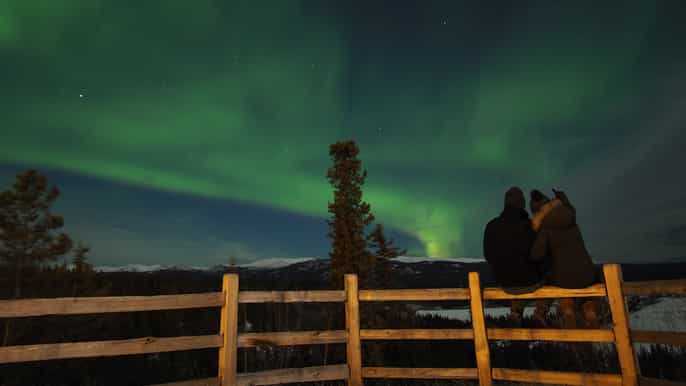 whitehorse nighttime northern lights viewing