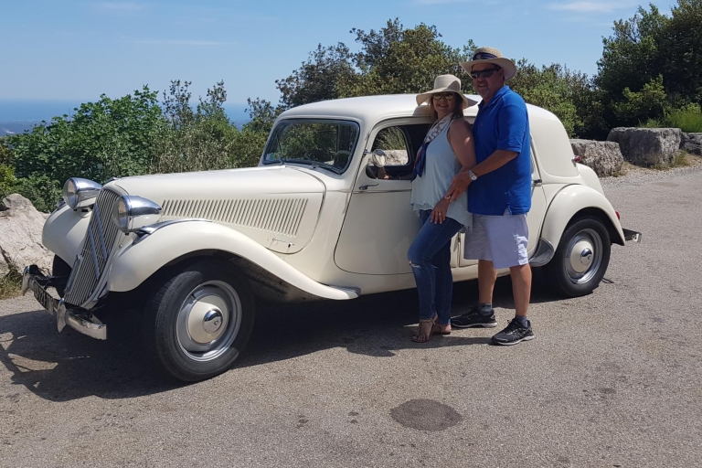 Excursión privada de medio día de la Riviera francesa en un coche de épocaTour con servicio de recogida agradable