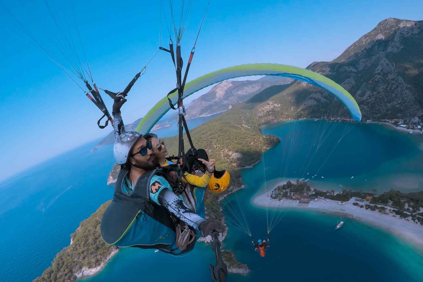 フェティエ発：送迎付きタンデムパラグライダー体験