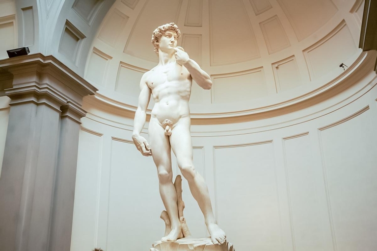 Florencia: Galería de la Academia y estatua de David en grupo pequeño.Tour en ruso