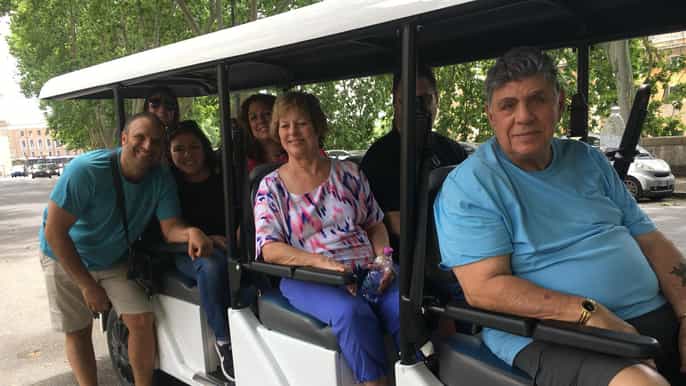 rome 2hour sightseeing night tour by golf cart