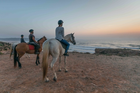 Algarve: paardrijtocht strand bij zonsondergang of ochtendStandaard Optie: