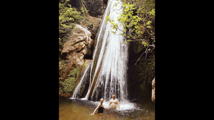 from ag. nikolaos richtis waterfall and north coast tour