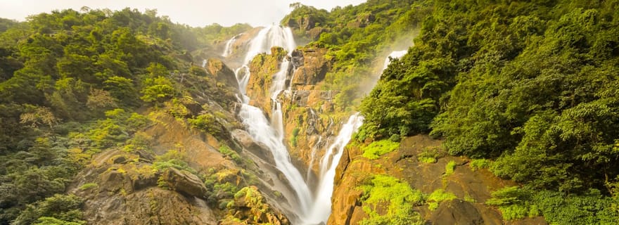 Depuis Goa : Visite des chutes d'eau et des plantations de Dudhsagar