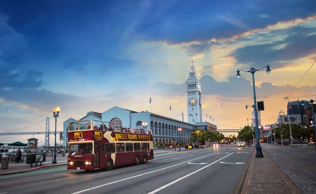 San Francisco: Sightseeing Sunset Tour by Open-Top Bus