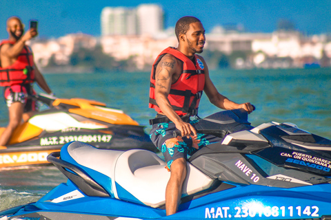 Cancún: passeio guiado de jet ski no mangue