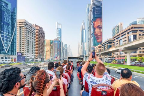 Dubaj: Wycieczka Big Bus Hop-On Hop-Off z rejsem statkiem Dhow