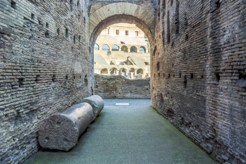 Roma: tour del Coliseo subterráneo, la arena y el ForoTour en francés de la zona subterránea y la arena