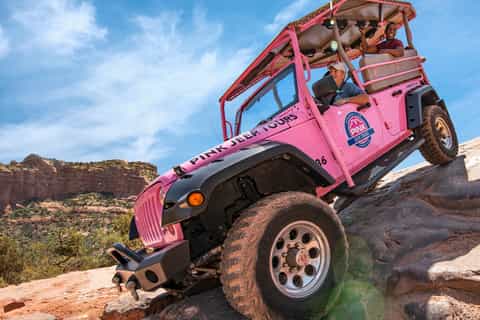 Sedona: Broken Arrow and Scenic Rim Combo Pink Jeep Tour