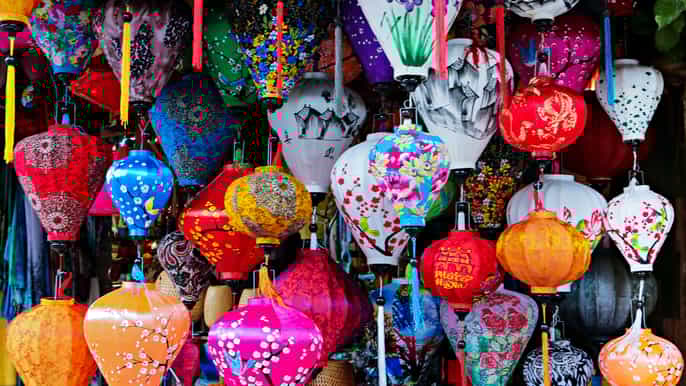 from da nang cloth production and lantern making in hoi an