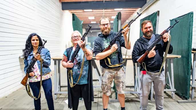 moscow soviet shooting tour + optional military van pick up