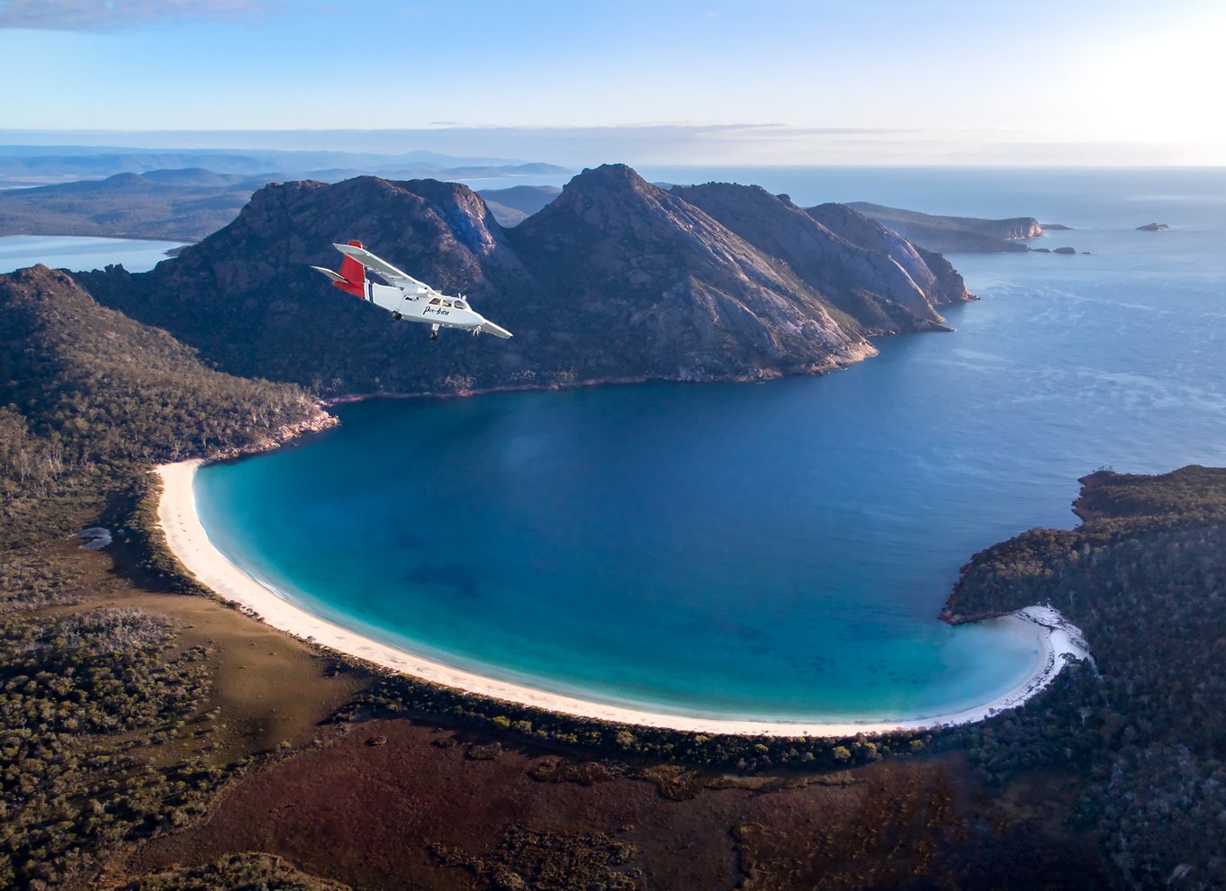 Wineglass Bay og Maria Island Scenic Flight Experience