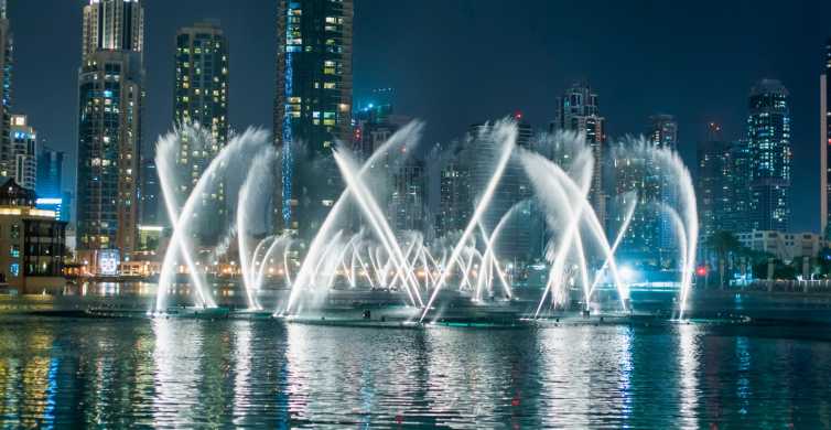 Dubai: Fontänshow och Burj Lake-tur med traditionell båt