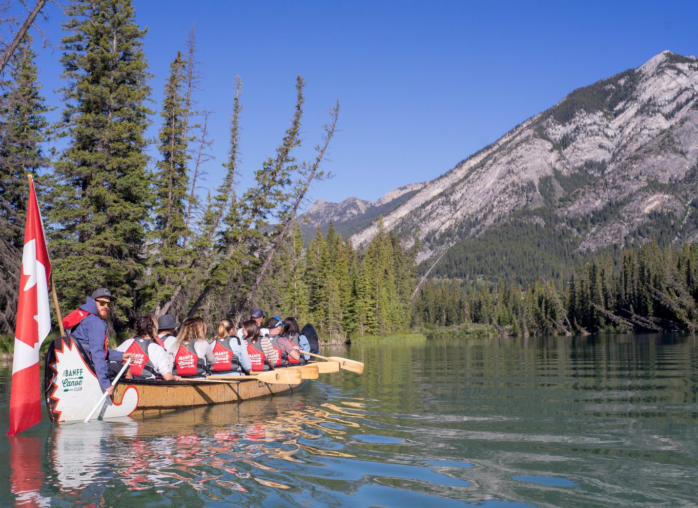 Banff: Dyreliv på Bow River – stor kanotur