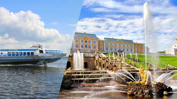 st. petersburg peterhofa gelen / giden deniz otobüsü