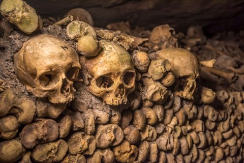 Paris katakomber med köföreträde och speciellt tillträde