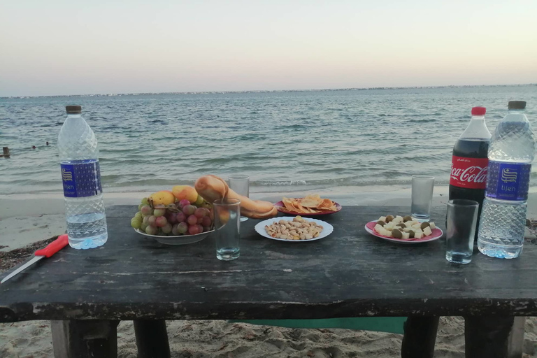 Djerba: vin, apéritifs et barbecue de poisson sur Flamingo Island