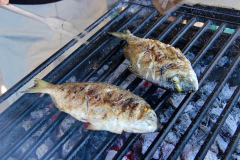 Djerba: Vin, aptitretare och fisk BBQ på Flamingo Island