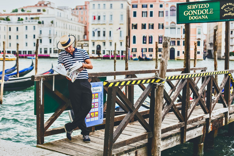 Venedig: Vandring och gondolturVenedig: Promenad &amp; Gondoltur på tyska