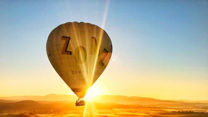 yarra valley fahrt im heißluftballon champagnerfrühstück
