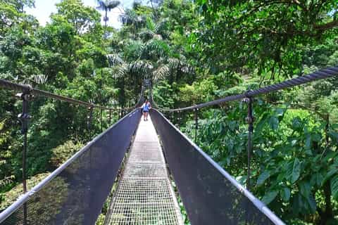 La Fortuna Waterfall, Volcano and Hanging Bridges Combo