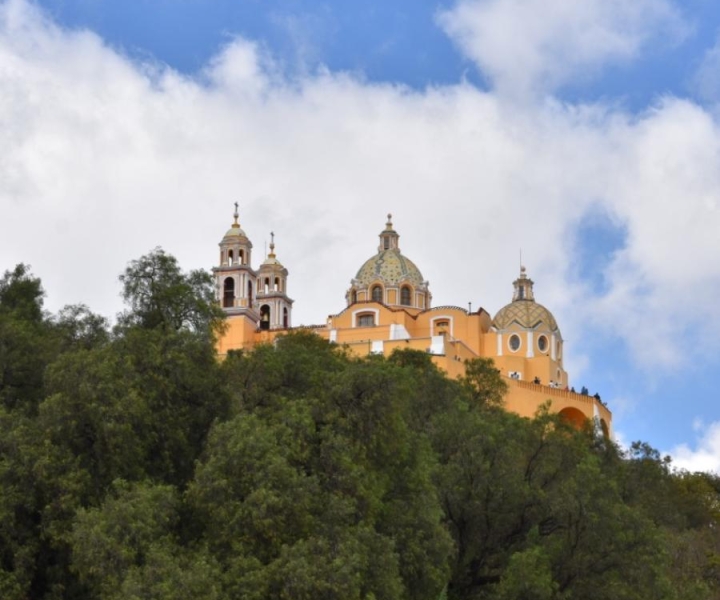 From Puebla: Cholula Pyramid and Churches Half-Day Tour
