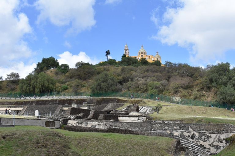 From Puebla: Cholula Pyramid and Churches all included