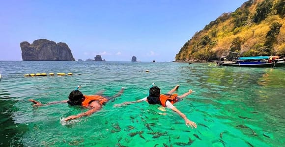 Krabi: 4 Islands Sunset + Plankton by Longtail Boat Tour