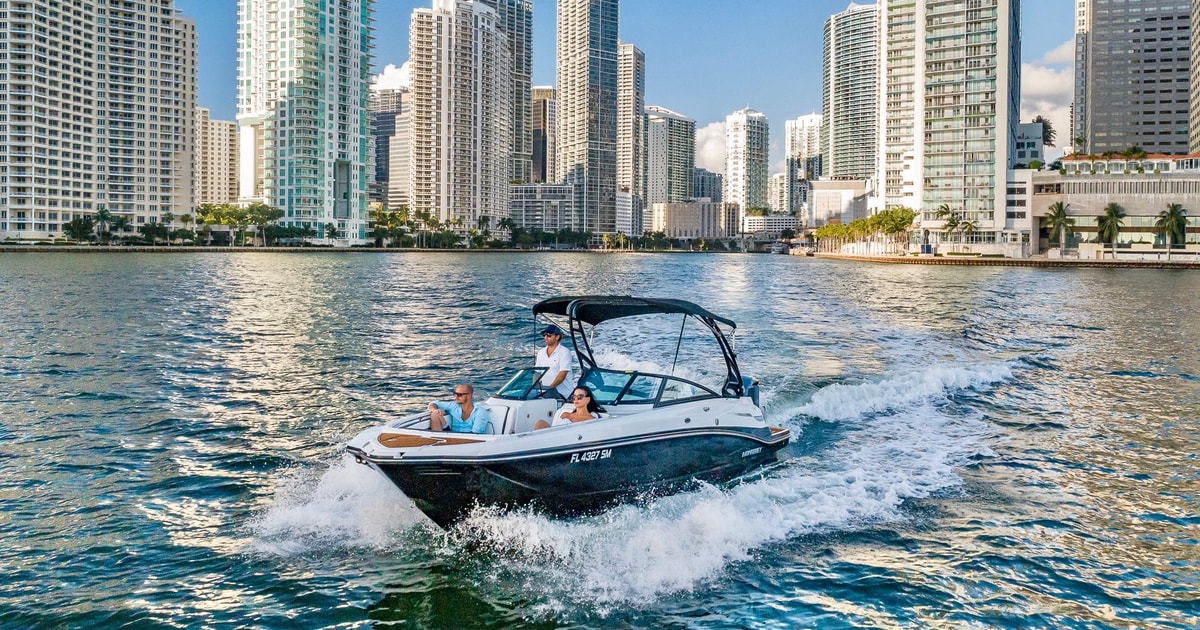 27 Feet Monterey Breathtaking Miami Skyline Boat Tour | GetYourGuide